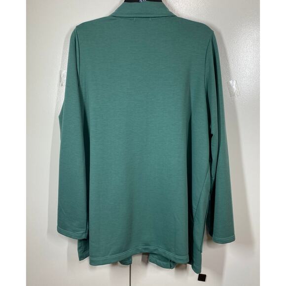 CuddlDuds Lightweight One Button Closure Comfort Sagebrush Cardigan Blazer Large - Picture 7 of 10